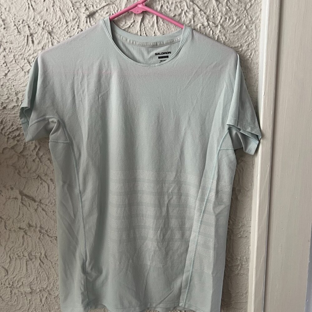 Salomon SENSE AERO GRAPHIC tee- light blue